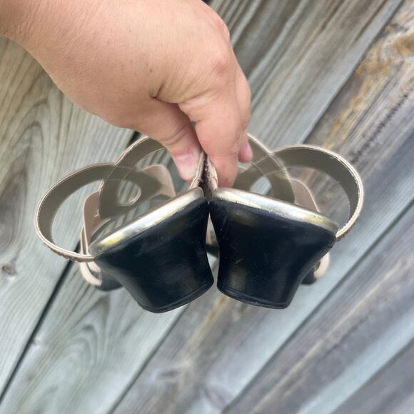 Karen Scott Women’s 9M Champagne Mule Heels Embellished Slip-On Sandals - Picture 6 of 8